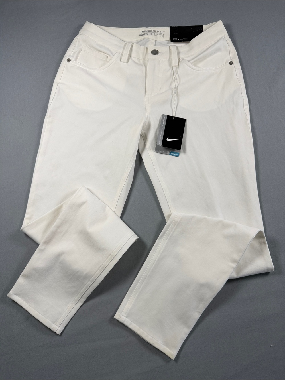 Nike Golf Dri-FIT Slim Fit 5-Pocket Pants White NWT Size 2 - Picture 5 of 11